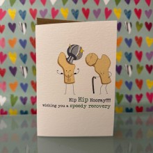 Get well soon card - Hip Hip Hooray!!!! Wishing you a speedy recovery